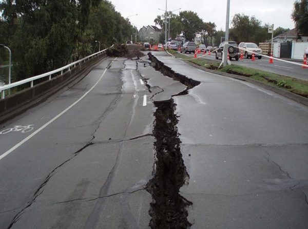 Earthquake damage on Fitzgerald Avenue