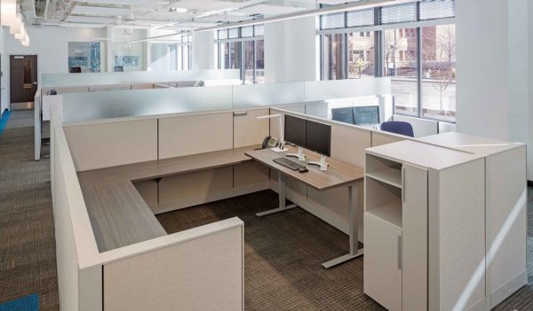 Utility Administration Building, empty cubicle space