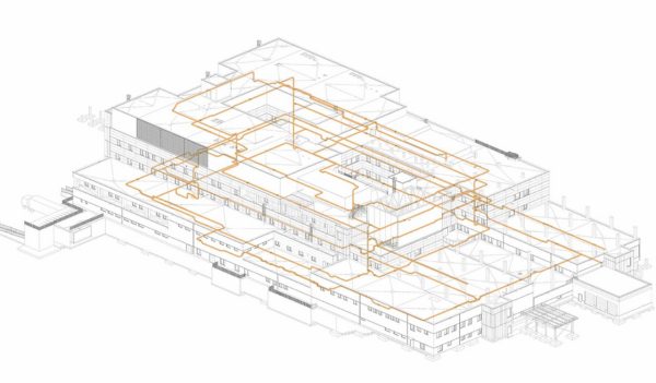 Revit Drawing of North Island Hospital Comox Valley