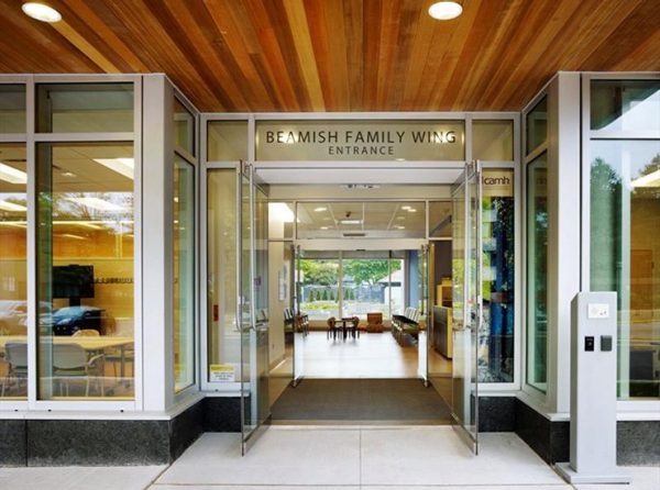 View through Intergenerational Wellness Building 