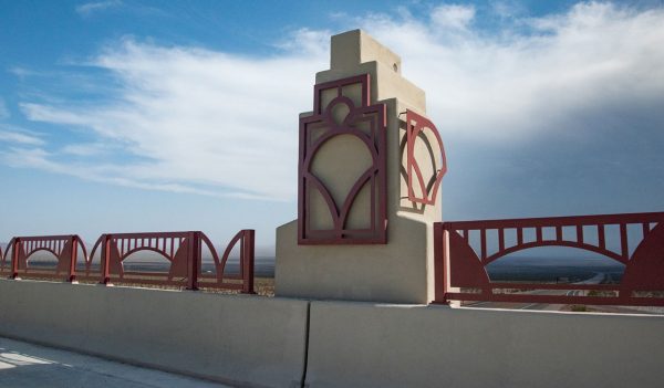 A viewing platform with architectural art details