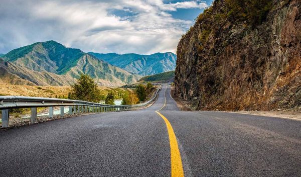 A highway in the mountains