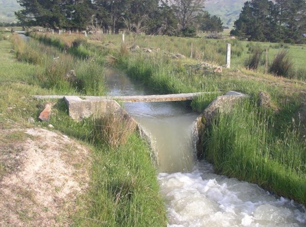 a V-notch weir 