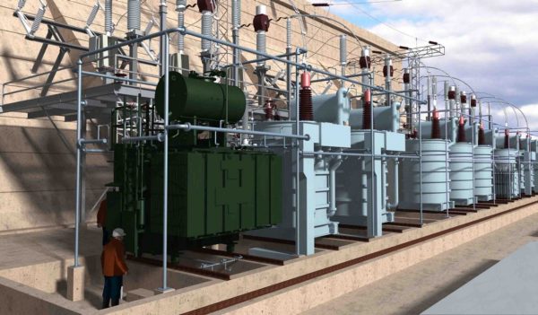 3D rendering of substation