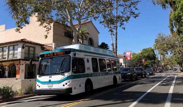 bus on street