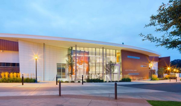 Exterior shot of the Valley Football Center at Oregon State University.