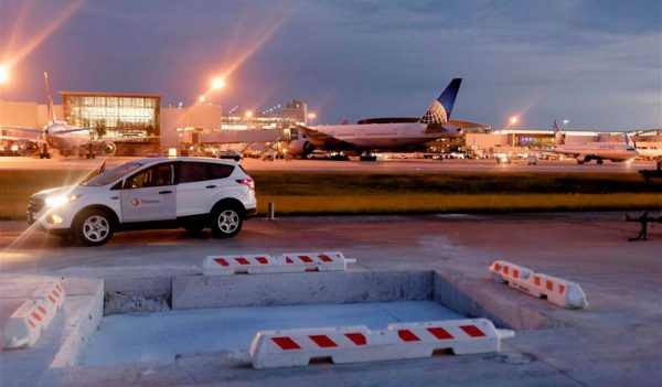 Construction at George Bush Intercontinental Airport in Houston, Texas.