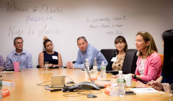 Group discussion around a boardroom table.