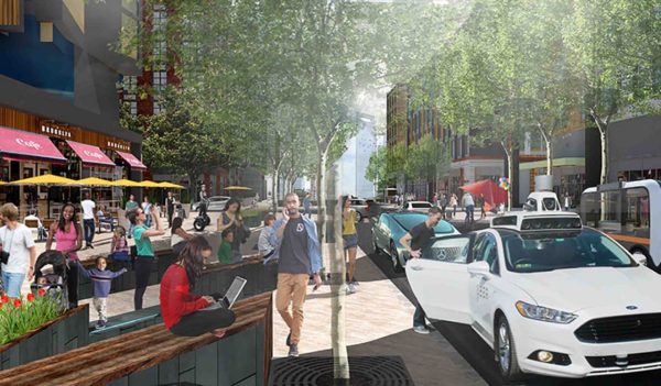 Main street concept for Brooklyn Village in Charlotte, North Carolina.