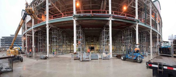 Construction view of wrigely field