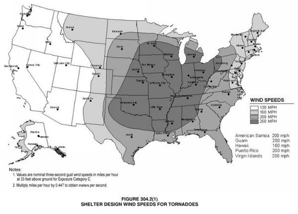 US map wind speed coverage