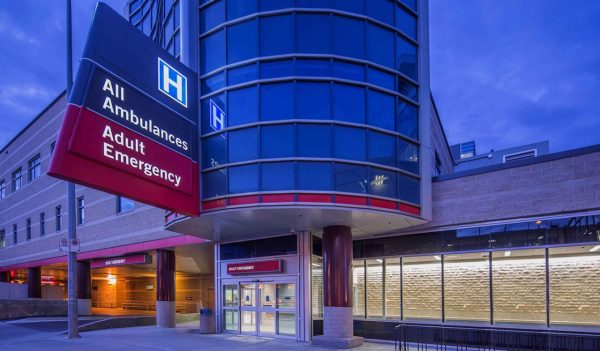 Hospital emergency room exterior