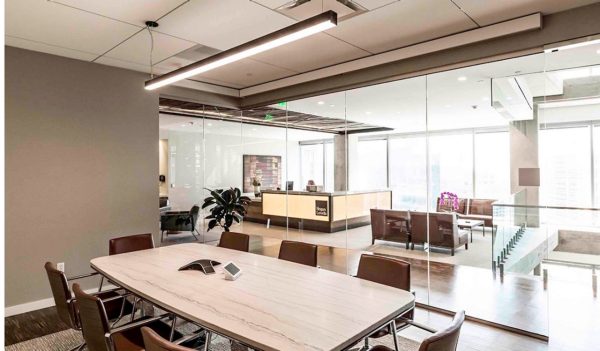 View of reception area from meeting room