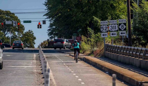 Bike lane on major roadway