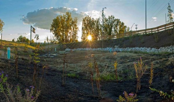 Green infrastructure project on Interstate 270 in Columbus, Ohio