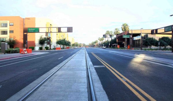 Tempe street car construction