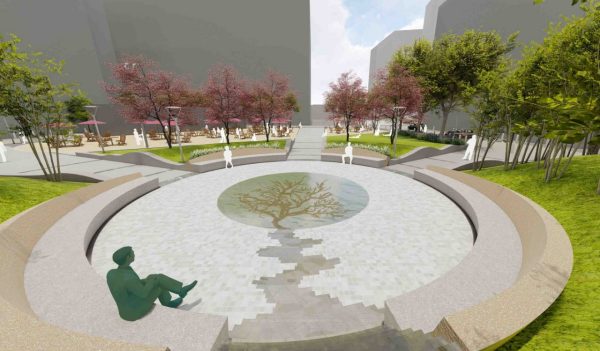 Rendering of Boston College War Veterans Memorial