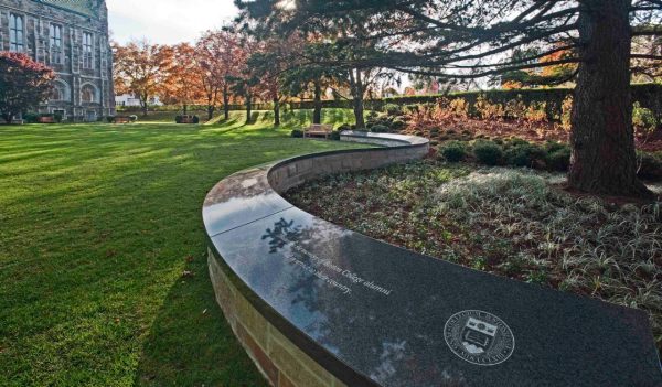 War Memorial located on Burns Library Lawn