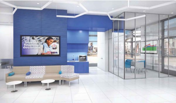 Rendering of bank interior