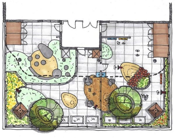 Rendering layout of lay area concept.