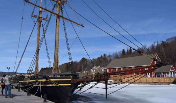 : A 124-foot replica of the warship H.M.S. Tecumseth in Penetanguishene, Ontario.