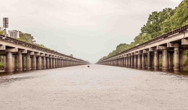 Interstate 10 highway west of New Orleans. Louisiana, United States