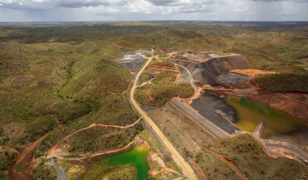 Aerial view of a nickel min in Australia.