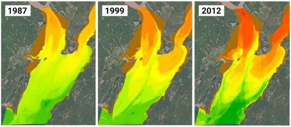 Satellite imagery graphic.