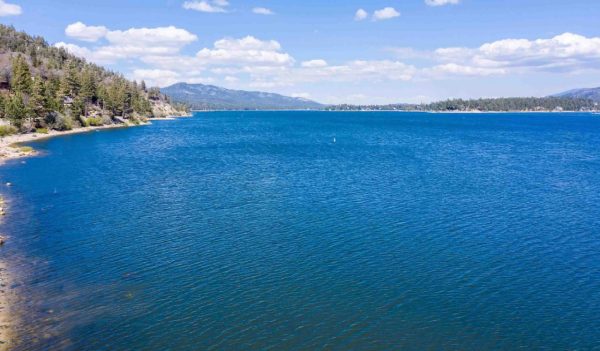 Aerial view of Big Bear Lake.