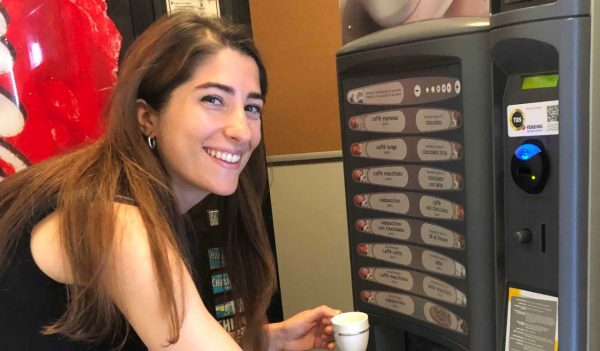 Stantec Staff Giulia La China at coffee machine