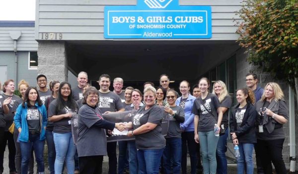 Group picture outside boys and girls club