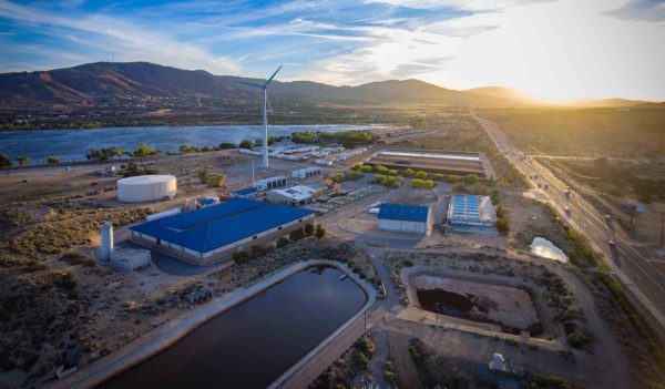 Overhead view of the plant and surrounding landscape