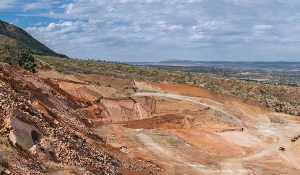 Overhead view of the mine site