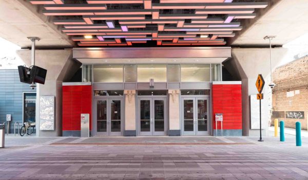 Entrance to the transit station