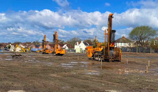 Construction equipment on site