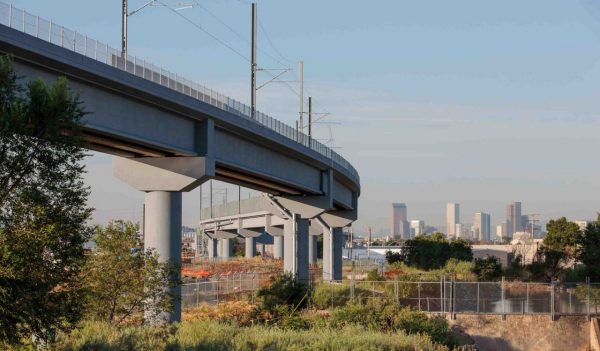 View of the elevated rail line