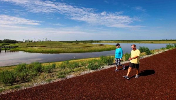 Couple on walking trail