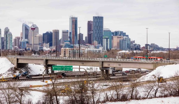 View of the Calgary downtown skyline, Architectural Photographer Calgary