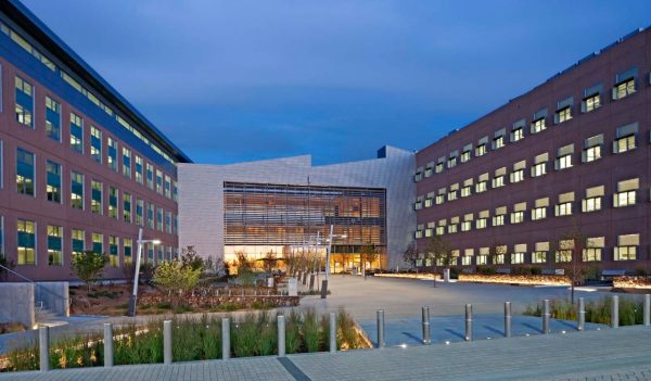 Exterior courtyard between the buildings