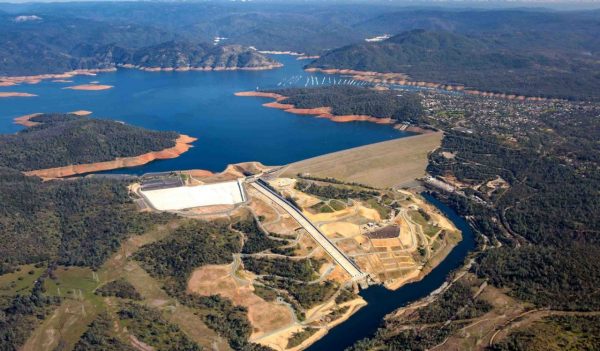 Aerial view of spillway