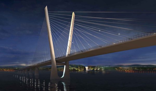 Rendering of the bridge at night