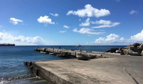 View of port from concrete dock.