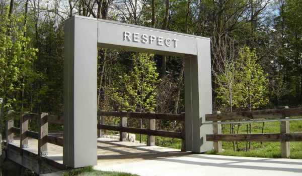 Trail entrance arch