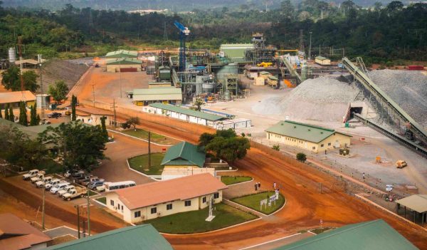 View of the 5Mtpa carbon-in-leach processing plant