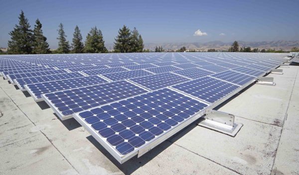 Solar panels on a roof top