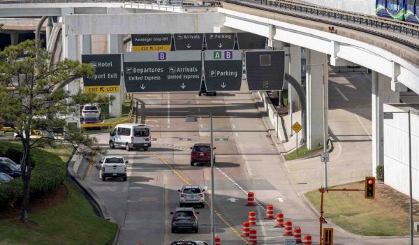 Airport roadway construction.