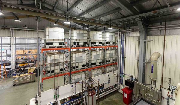 Interior view of building mechanical room.