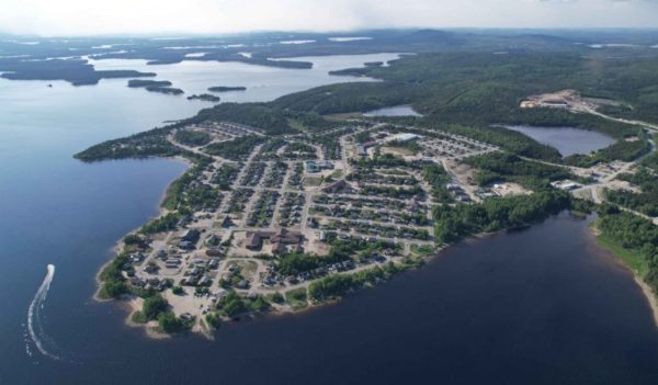 Aerial view of the Opitciwan community